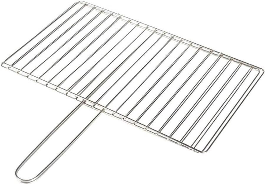 Vis Grillmand Barbecue Mand Buiten Grillen Vaatwasmachinebestendig 24 x 35 cm Zilver