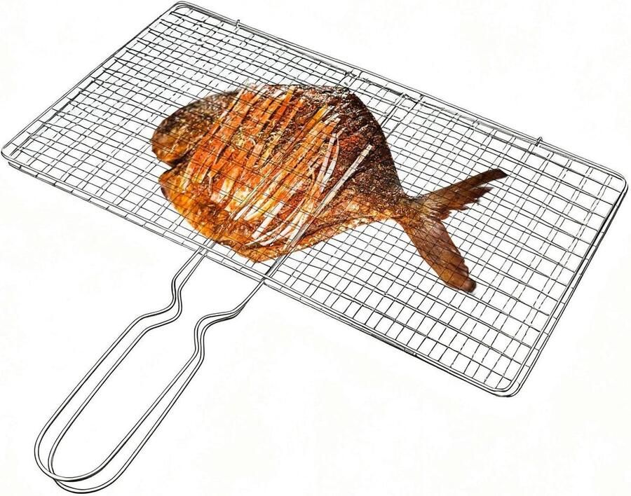 Groente Grillmand Grillklem RVS Buiten Koken Gelijkmatige Warmte 34 x 19 cm