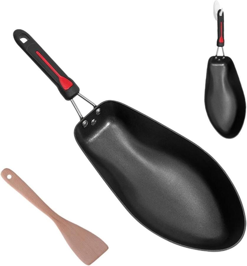 Vis Koekenpan 3D Pan Vis Bereiden Unieke Vorm 55 cm Lengte Zwart