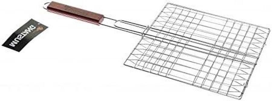 Visbraadpan Visgriller Vis Bereiden Dubbele Pan 27x27cm Verchroomd