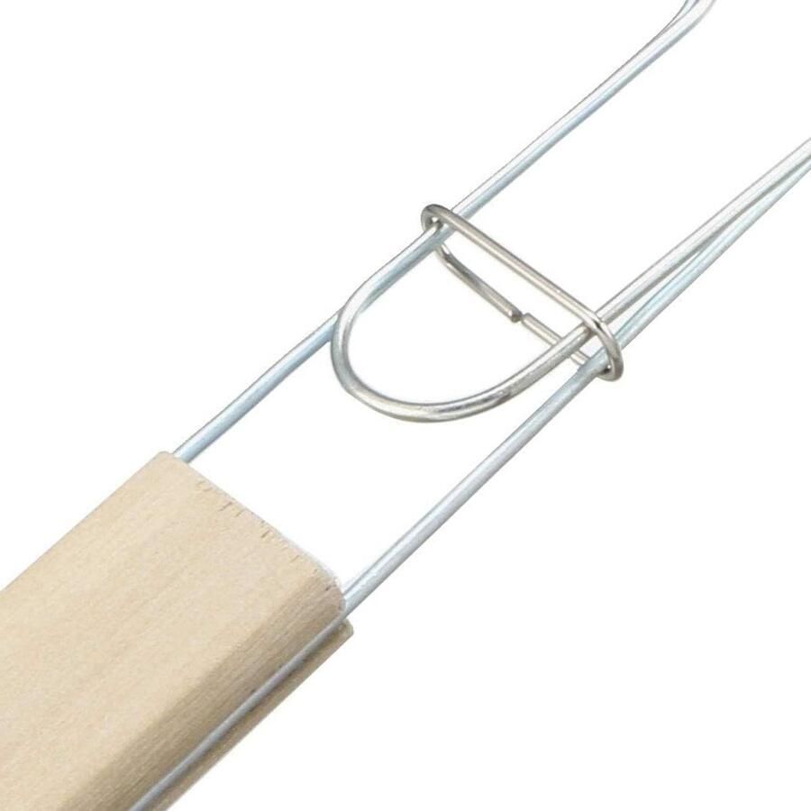 Visgrillmand BBQ mand Vis grillen Roestvrij staal 54.5 cm Zilverkleurig