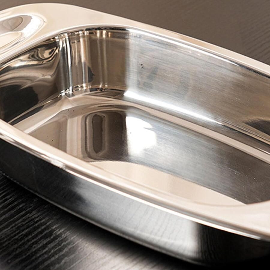 Visgrillpan Bakplaat Vis Grillen Gelijkmatige Warmte 52 cm Zilver