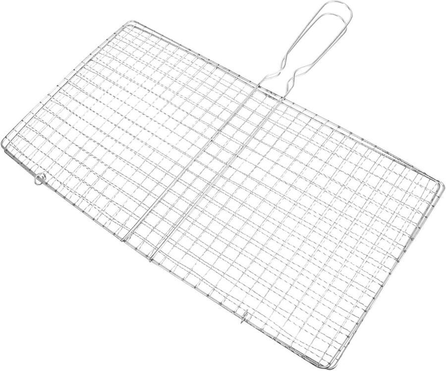 Visklem Grillmand Barbecue Mand Buiten Grillen Roestvrij Staal 39x36cm Zilver