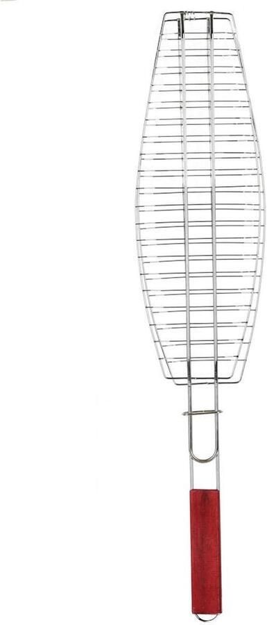 Visklem met handvat Grilltang vis Barbecue vis Dubbelzijdig grillen 14x66.5cm