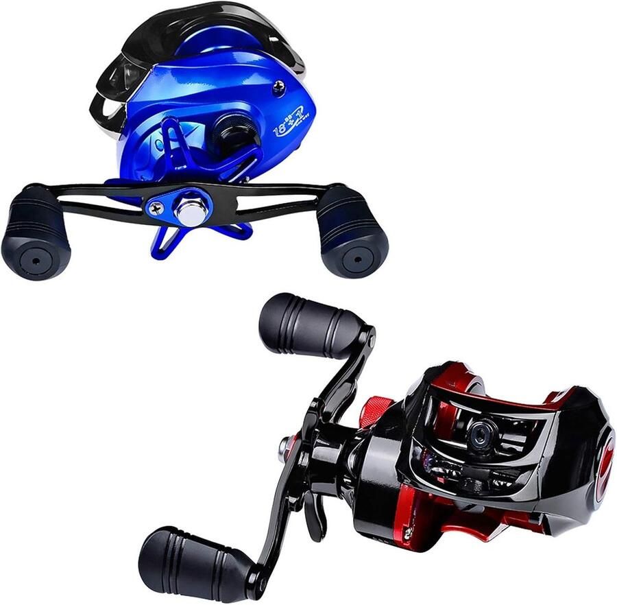 Vismolen Vissen Reel Molen Zeevissen Vissen 9-Speed Rem Systeem 228 Gram Blauw