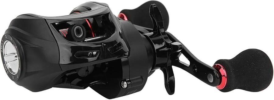 Vismolen Werpmolen Precisie Molen Precisie Hengelsport 9 Versnellingen Rem 7.2:1 Gear Ratio Zwart Rood
