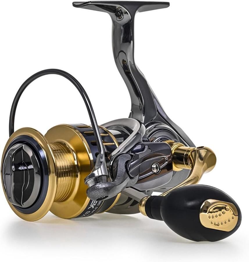 Vismolen Werpmolen Visserij Molen Zoutwater Vissen Dubbelzijdige Handgreep Zwart Goud