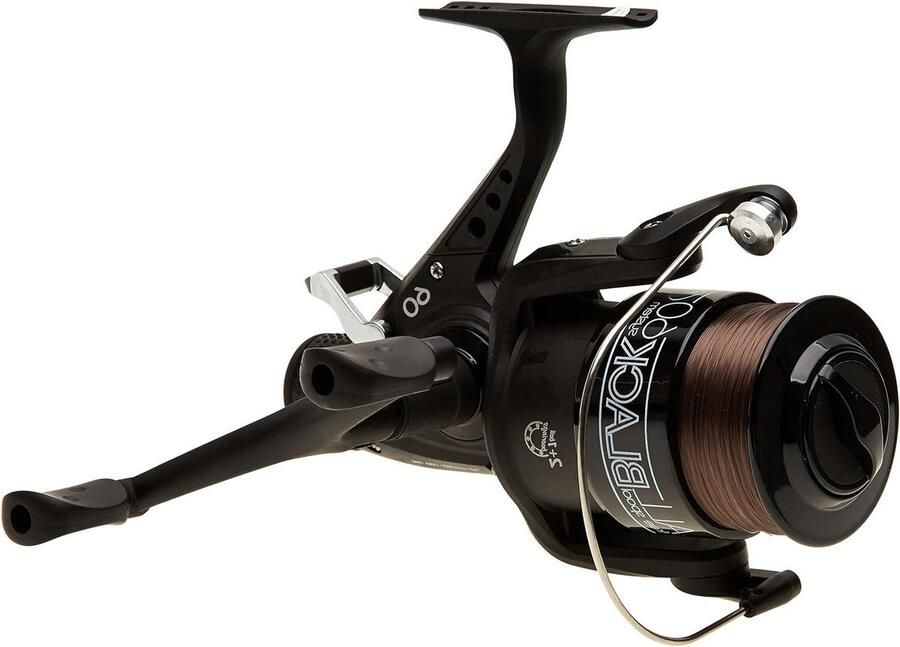 Vismolen Zwart Vrijloopmolen Carp Karper Vissen Met 200m Snoer 17 x 15.8 x 11 cm Zwart