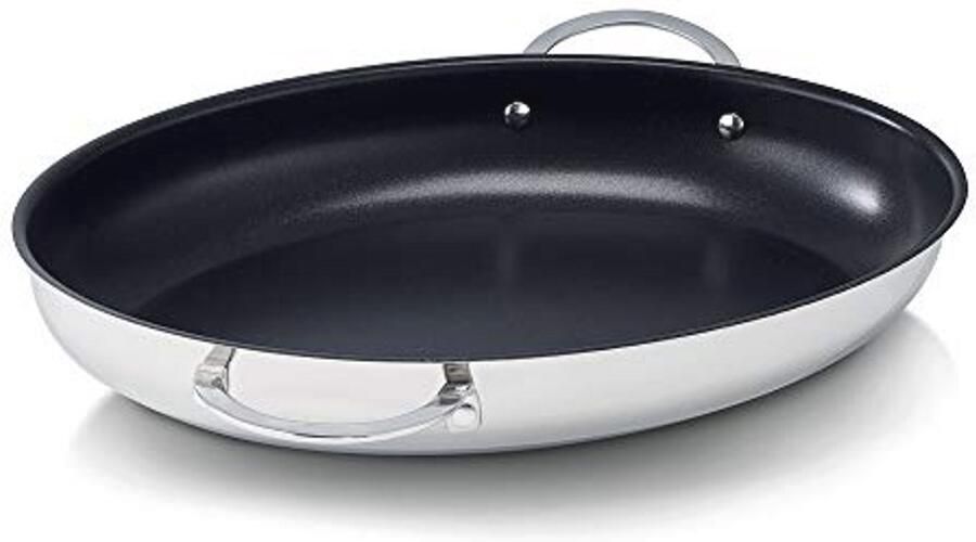 Vispan 38 x 25 cm van roestvrij staal perfect voor braden