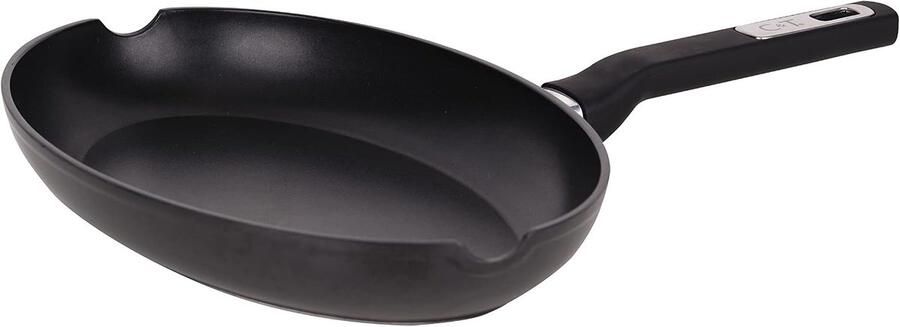 Vispan Koekenpan Vis Bakken Antiaanbaklaag 34 cm Grijs