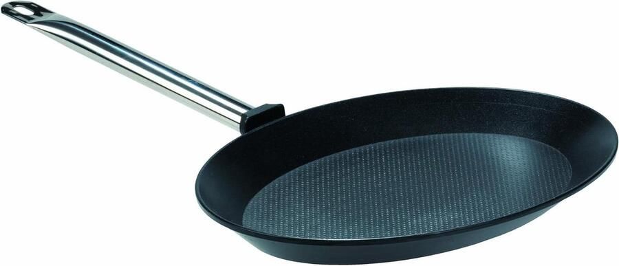 Vispan Koekenpan Vis Bakken Extra Sterke Bodem 40 cm Zwart