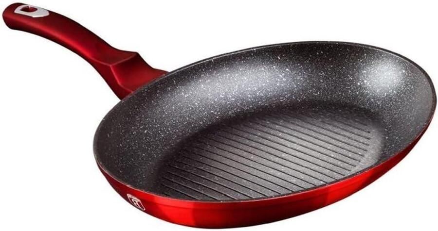 Vispan Koekenpan Vis Bereiden Antiaanbaklaag 35 cm Bordeauxrood