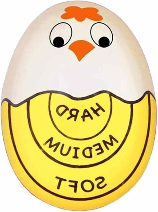 Eiertimer Kokende Eieren Cartoon Kleurverandering Timer voor Keuken Voedselveilige Gadget Geen Visuele Indicator Perfect voor Medium Hardgekookte Eieren Thuis Slaapzaal Restaurant