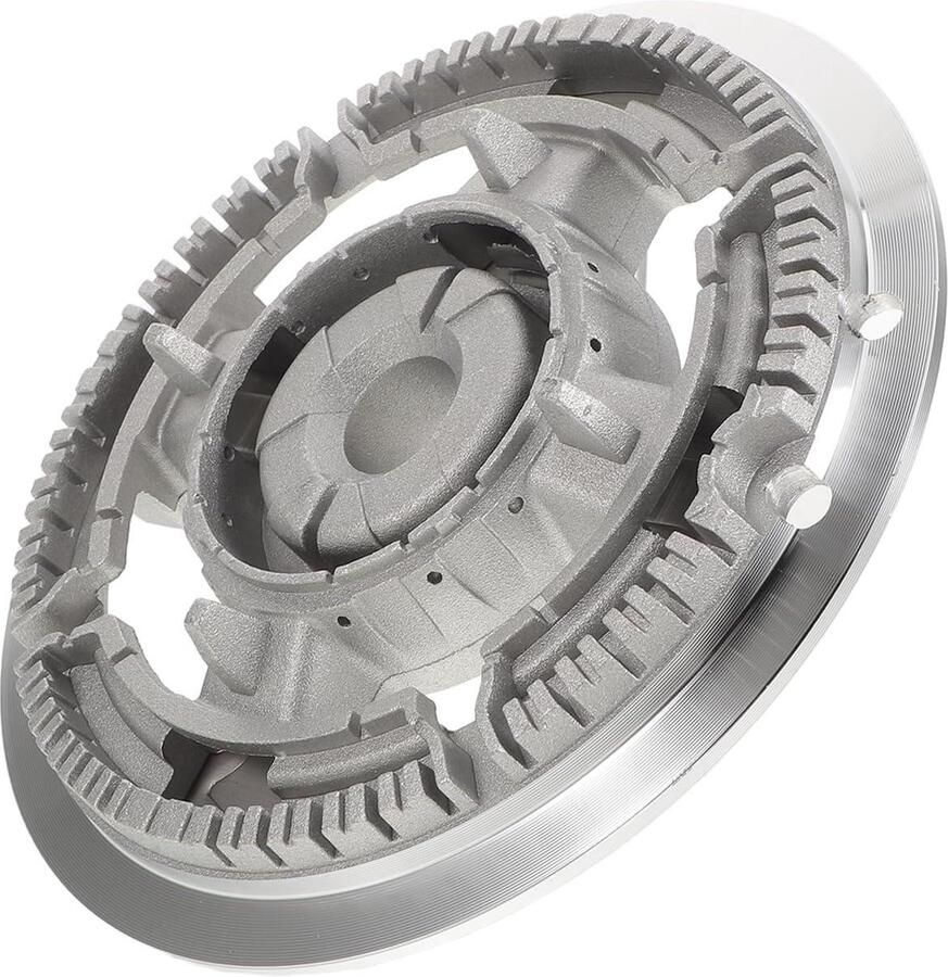 Vlamverdeler Gasfornuis Warmteverspreiderplaat Branderring Efficiënte Warmteverdeling Duurzaam IJzeren Ontwerp 15 x 15 x 3 cm Zilver