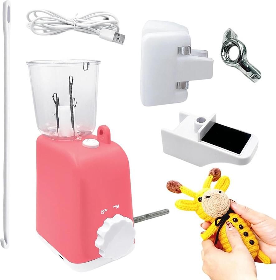 Vlechtmachine Opwindapparaat Sieraden Maken Automatisch en Efficiënt 14.5 x 11 x 16 cm Roze
