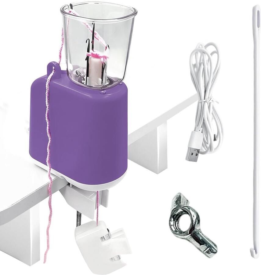 Vlechtmachine Touw Twister Sieraden Maken Automatische Rotatie 17.8 x 13.1 x 1 cm Paars