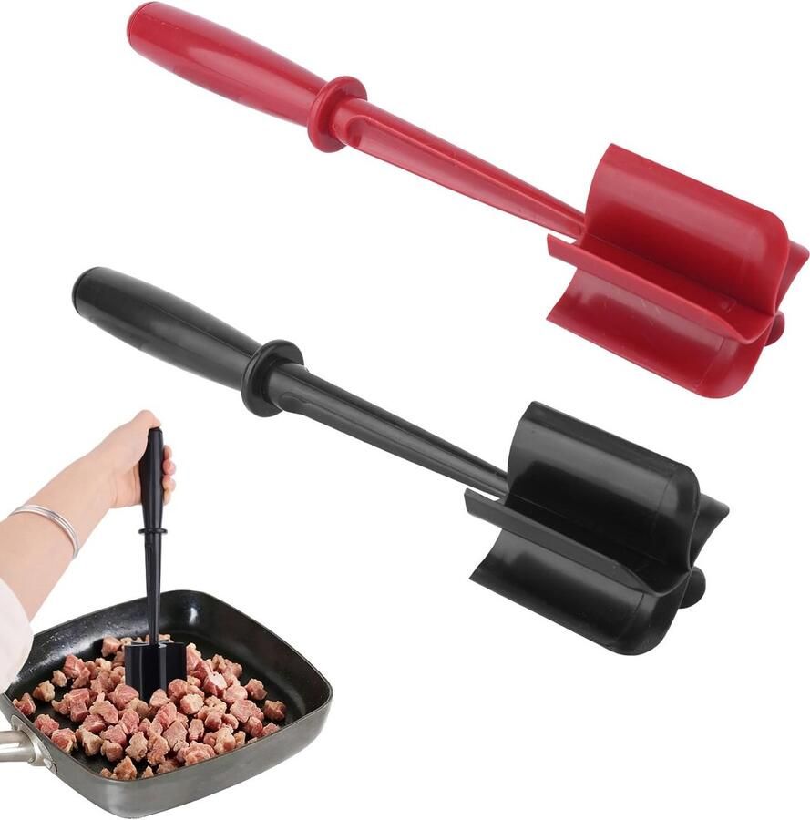 Vlees Chopper Keuken Tool Hamburgers Maken 5 Brede Messen 2 Stuks Rood Zwart