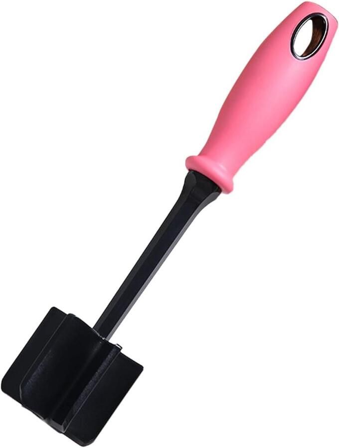 Vlees chopper Vleesmolen spatel Hamburgers maken 6 hittebestendige messen 275x6 cm Roze