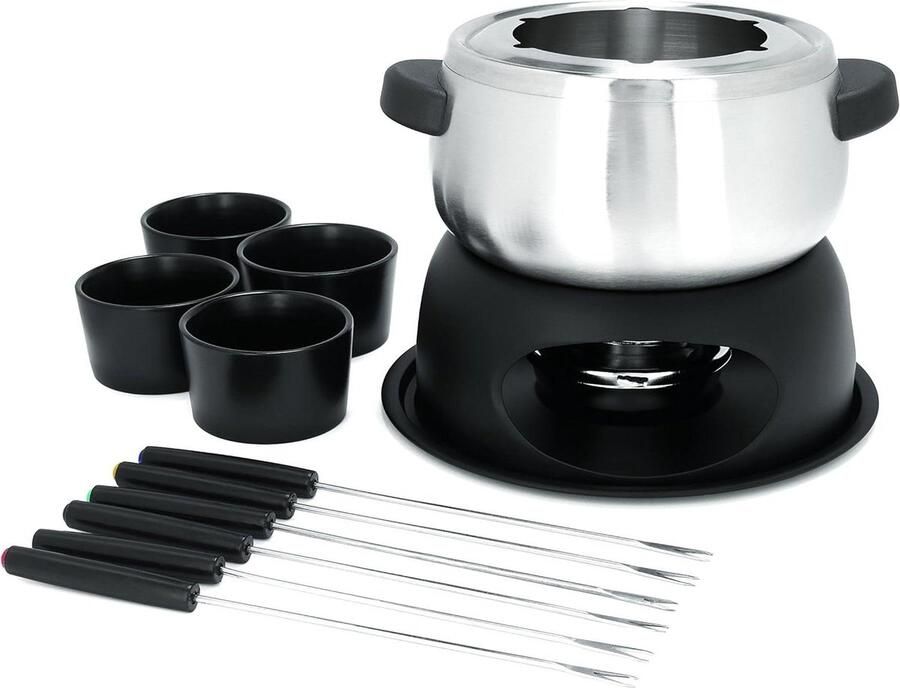Vlees Fondue Set Fondue Pan Gezellig Eten 15-delig 8-1 2 x 7-1 2 x 4 inch Roestvrij Staal