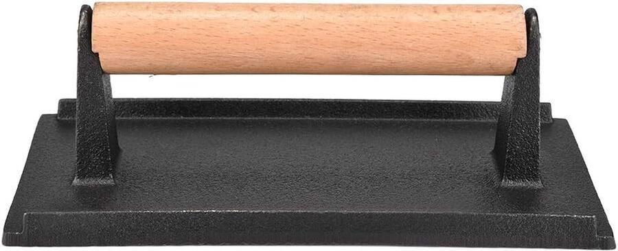 Vlees Pers Hamburger Maker Professioneel Grillen Koel Houten Handvat 20.5 cm Lengte Zwart