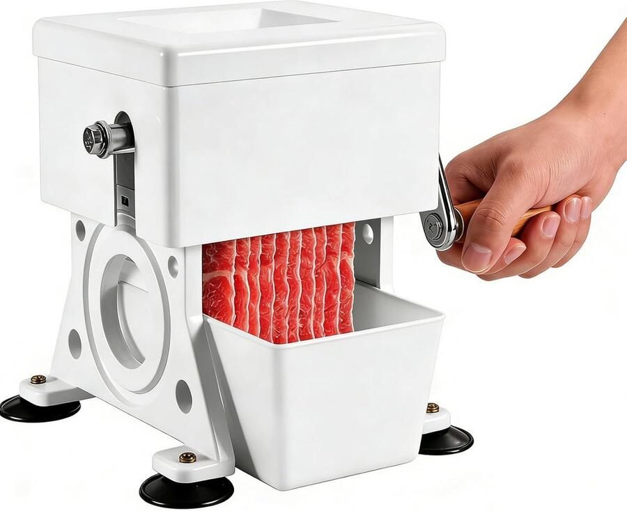 Vlees Snijmachine Keukenmachine Vlees Voorbereiden Afneembaar Ontwerp 40x70mm Invoer Zilverkleurig