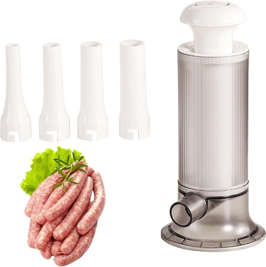 Vlees Vuller Worst Maker Worst Maken Handmatige Bediening 4 Maten Tubes Grijs