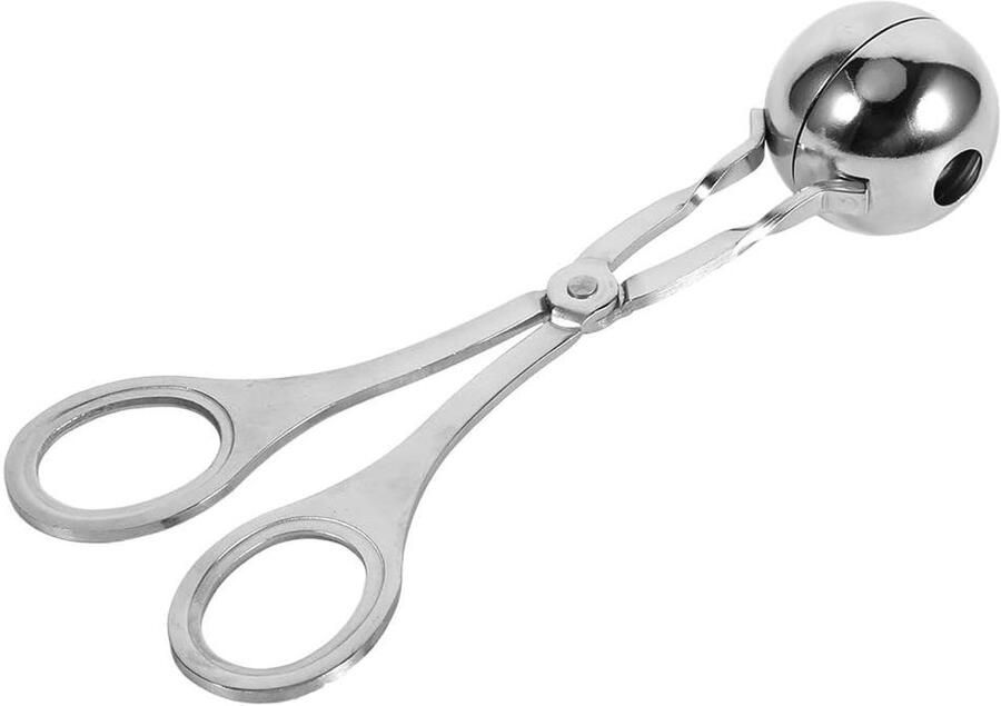 Vleesballen Maker Deegschep IJsschep Keuken Gereedschap Gelijkmatige Ballen 16 cm Zilver