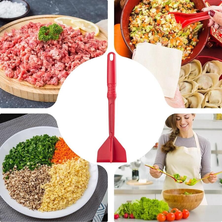 Vleeshakmachine voor gehakt gemalen vleesbreker Hittebestendige vleesbreker voor rundergehakt Gehaktmolen met handvat Aardappel Muddler Vleesversnipperaar Gereedschap voor Hamburger Vlees