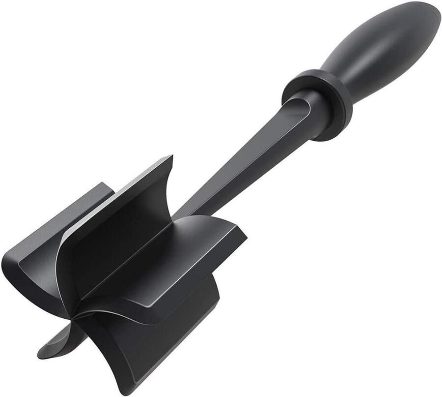 Vleeshakmolen Vleesstamper Hamburger Maken Hittebestendig Nylon 28 cm Zwart