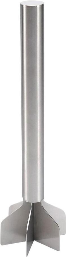 Vleesmenger RVS Gehaktmolen Stamper Maaltijden Bereiden Tijdbesparende Schoonmaak 7x25 cm Zilver