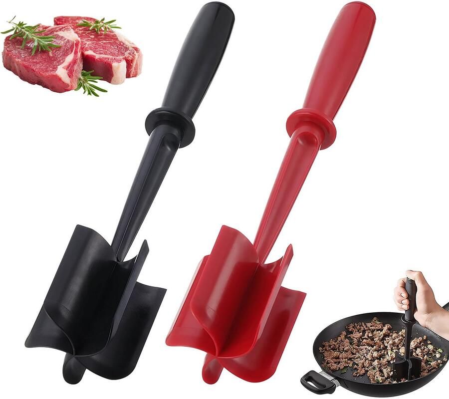 Vleesmolen 2 stuks multifunctioneel hittebestendig ideaal voor steaks en gehakt Vemera