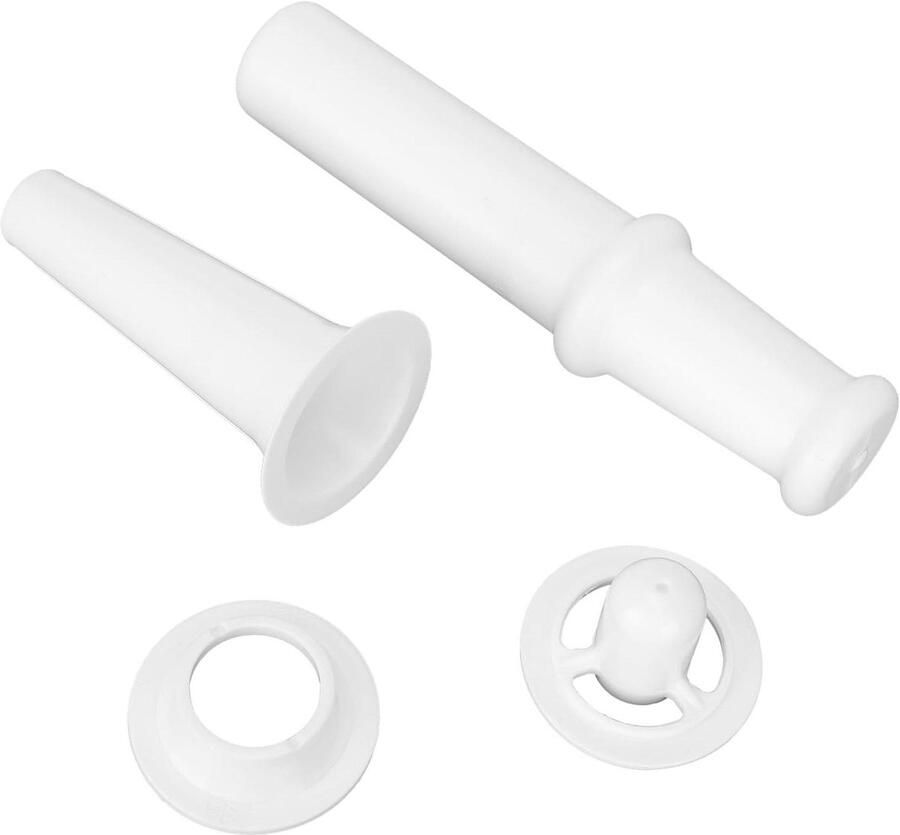 Dailygoods- Voedselduwer Universeel Vleesmolen Accessoires Worstvulmondstuk Kubbe Bevestigingsset ABS Materiaal 171 Gram Gewicht Vleesmolenaccessoire