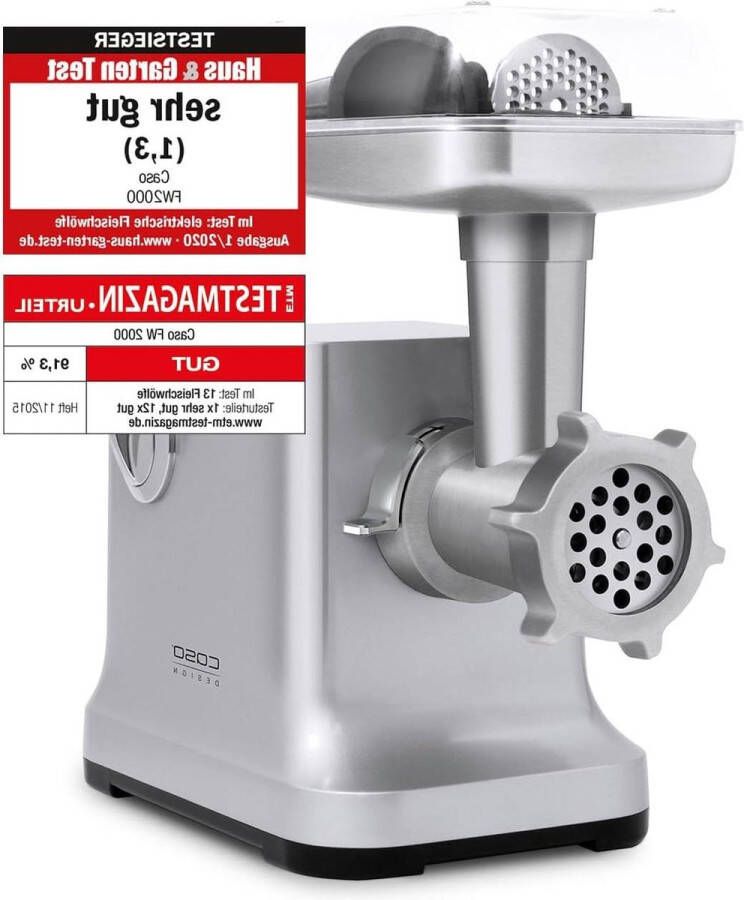 Vleesmolen aluminium zilver FW 2000 model met 2870 motor Gehaktmolen