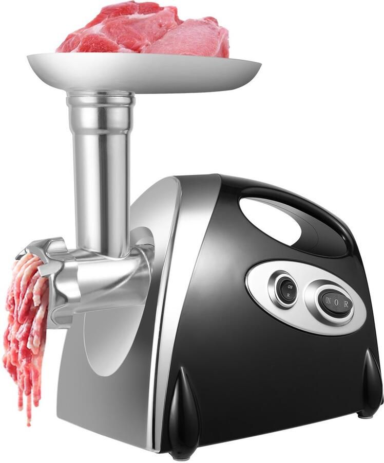 Vleesmolen Elektrische Worstmachine met 3 Verschillende Snijplaten 2800W Hoogvermogenmotor Worst- en Kubbeset