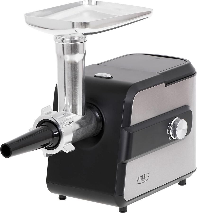 Vleesmolen Gehaktmolen Keukenmachine Zelf Gehakt Maken 2000 Watt Krachtig Roestvrij Staal Zilver Zwart