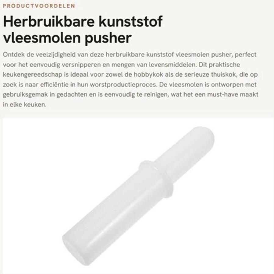 Vleesmolen Herbruikbare Kunststof Vleesstamper 21 5 cm Praktisch Keukengereedschap Eenvoudig Reinigen Comfortabel Gebruik Efficiënte Worstie