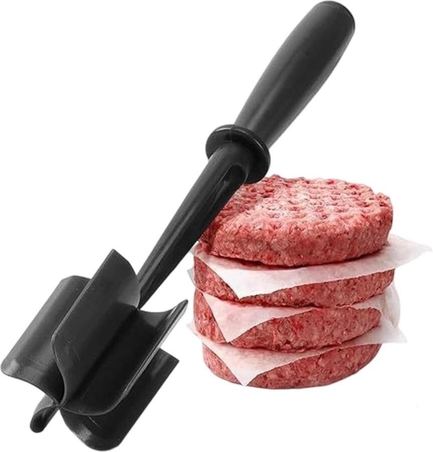 Vleesmolen Keuken Voedselstamper Maaltijd Bereiden Hittebestendig Ontwerp 28 cm Lengte Zwart