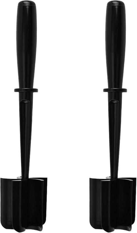 Vleesmolen Keukengerei Voedselbreker Stamper Gehakt Bereiden Hittebestendig Antiaanbak 27.5 cm Lengte Zwart