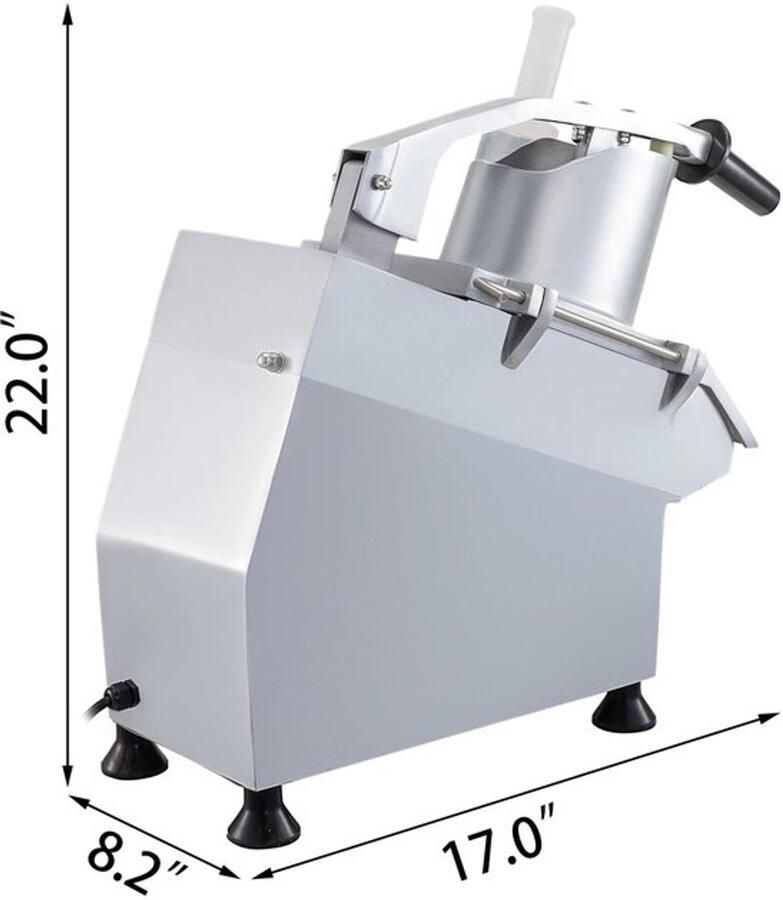 Vleesmolen Keukenmachine Keukenrobot 550W 1600 RPM Foodprocessor Gehaktmolen 2 Voedergaten Afneembare 6-bladige messen Zilver