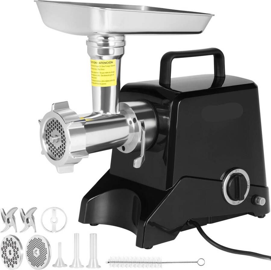 Corenia Vleesmolen Keukenmachine Keukenrobot Groentesnijder 700W 220V 50Hz- 2 Messen 3 Maalplaten Foodprocessor Gehaktmolen Zwart - Foto 2