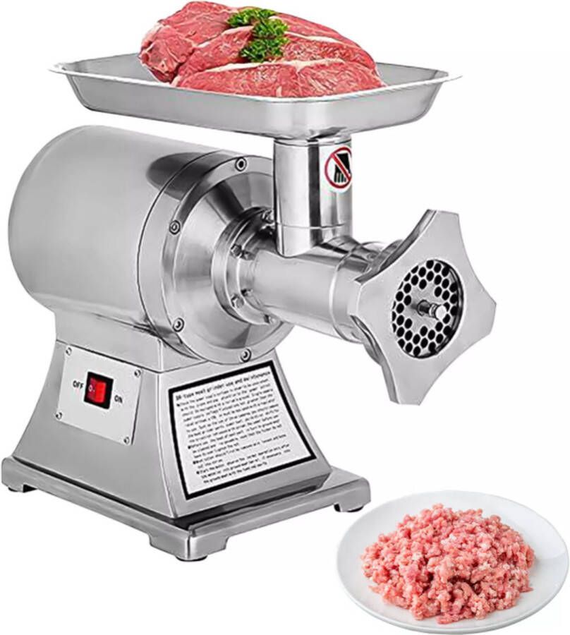 Brivia Professionele Vleesmolen Elektrische Vleesmolen Food Chopper Foodprocessor Keukenapparatuur 120 Kg u Vleesmolen Vleesmachine Vlees bereiden Gehaktmolen - Foto 2