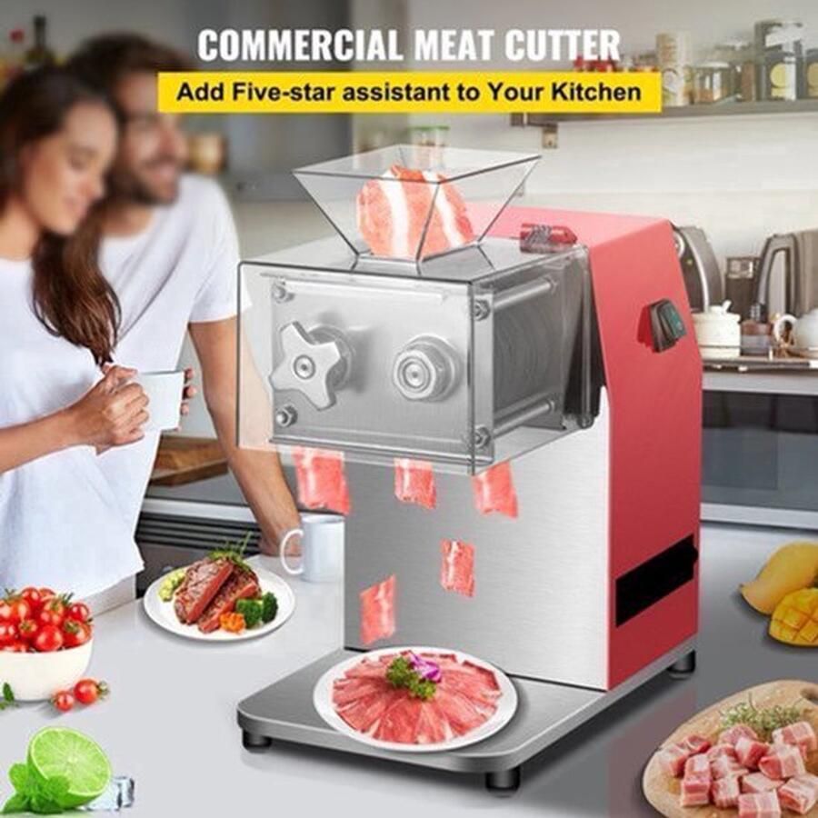 Vleesmolen Keukenmachine Keukenrobot Groentesnijder 850W 50Hz 1440 RPM Bladruimte 10 mm Foodprocessor Gehaktmolen Rood