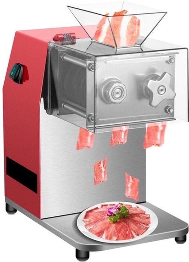Vleesmolen Keukenmachine Keukenrobot Groentesnijder 850W 50Hz 1440 RPM Bladruimte 3.5 mm Foodprocessor Gehaktmolen Rood