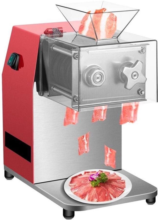 Vleesmolen Keukenmachine Keukenrobot Groentesnijder 850W 50Hz 1440 RPM Bladruimte 5 mm Foodprocessor Gehaktmolen Rood