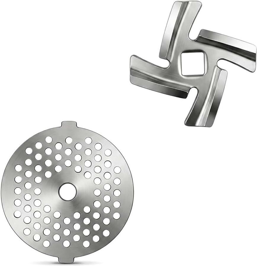 Vleesmolen Mes en Maalplaat 54 mm – RVS Vervangingsonderdelen (3MM)