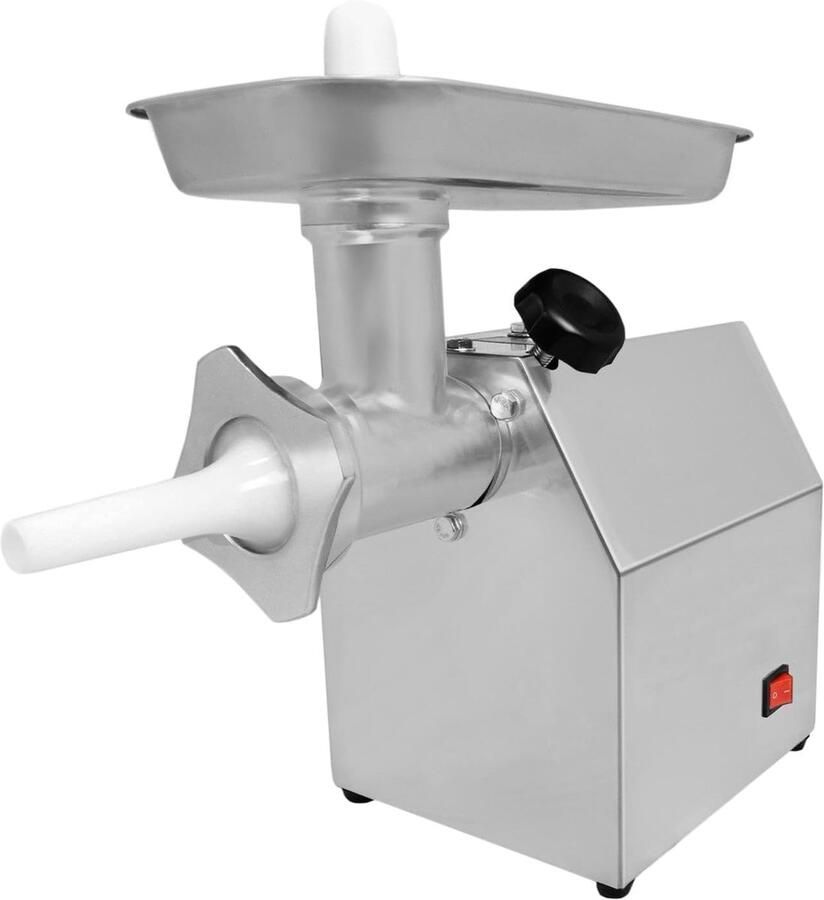 Vleesmolen Roestvrijstaal Gehaktmolen Worstmaker Professioneel Gebruik 170 kg Per Uur 21x38x38 cm Zilver