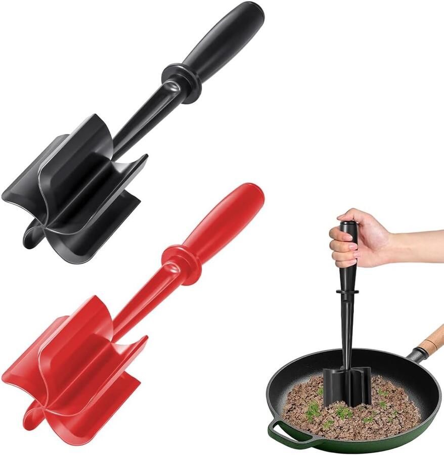 Vleesmolen Set Handmatige Hakmolen Gehakt Maken Hittebestendig Nylon 2 Stuks Meerkleurig