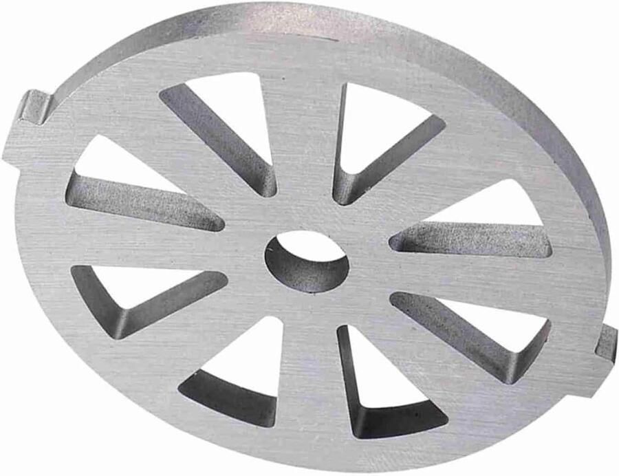 Vleesmolen Snijplaat Plaatschijfmes Molen Gehakt Maken Roestvrij Staal 7 mm gat Zilver