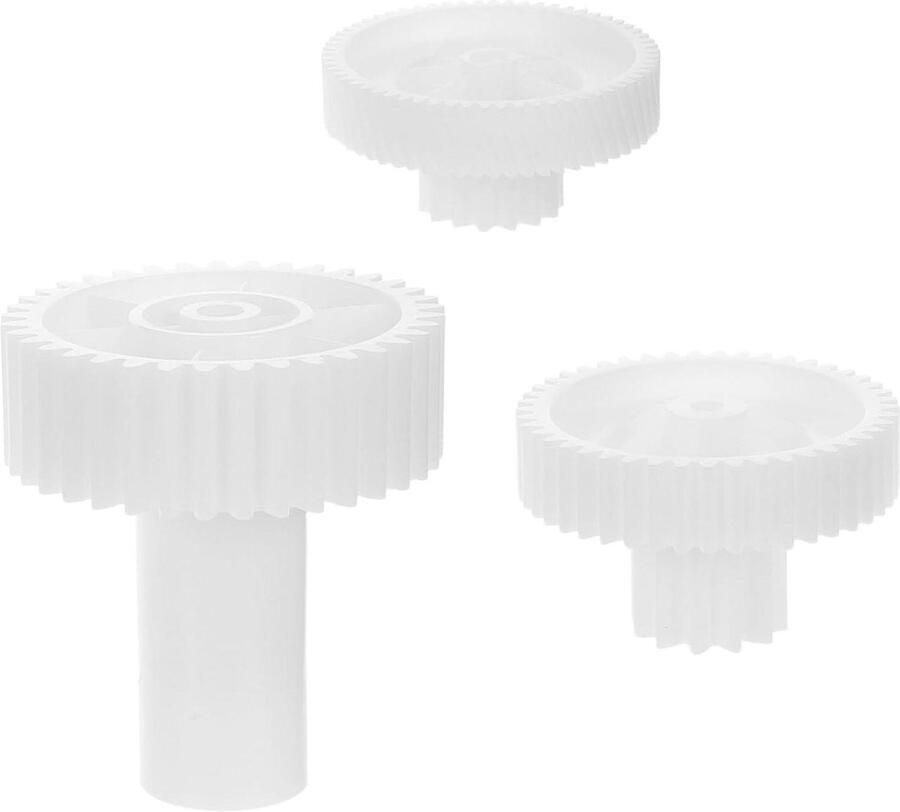 Vleesmolen Tandwielen Reparatieset Molen Vlees Verwerken Voedselveilig Plastic 3 Stuks Wit