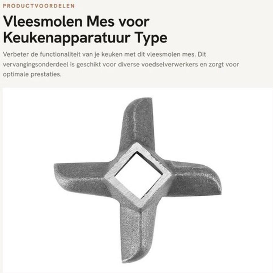 Vleesmolen Universeel Vervangend Mes Staalontwerp Waterdicht Vijf Slijmbladen Verbeterde Functionaliteit Vleesmes